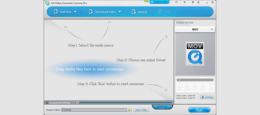 Как конвертировать видео в HD Video Converter Factory Pro